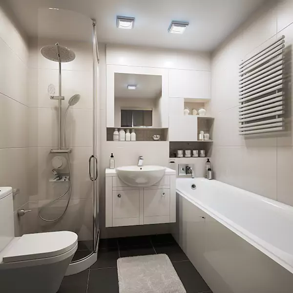 White Bathroom Remodel in BonitaSprings, Florida